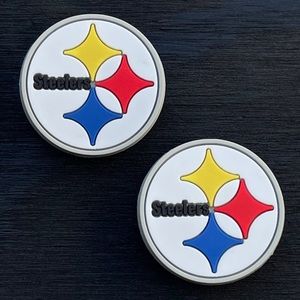 Steelers Shoe Charms, 2 Pieces, Shoe Charms for Croc Shoes, Pittsburgh Steelers